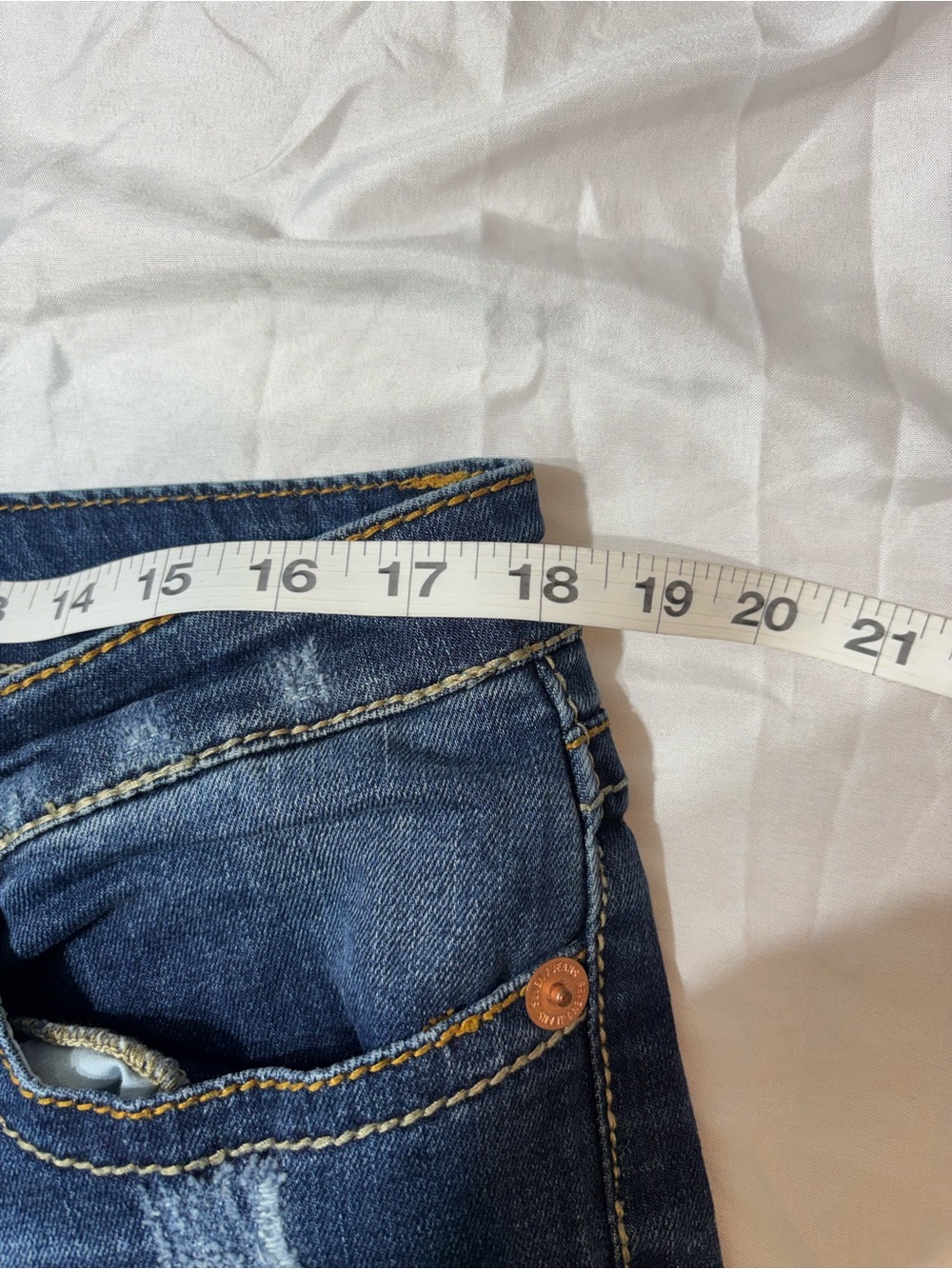 Seven7 Women's Blue Bootcut Jeans with Embroidered Back Pockets - Picture 7 of 8